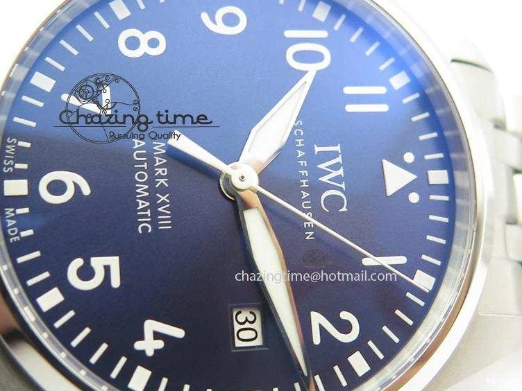 MIROTIME 0301 Durable Mark XVIII Le Petit Prince IW327004 SS Mk Maker Best Edition Blue Dial On SS Bracelet A 7297